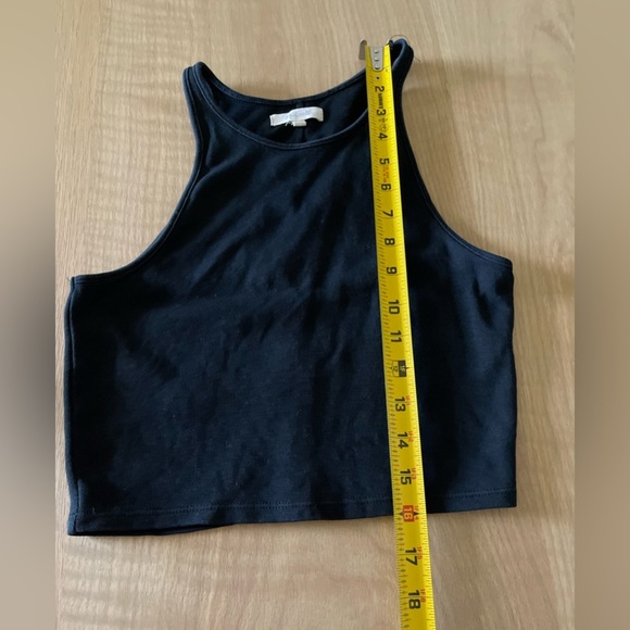Madewell| Black Cotton High Neck Sleeveless Crop Top, Summer Essential••• - Picture 9 of 9